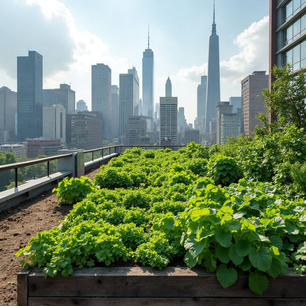 Rooftop garden installation
