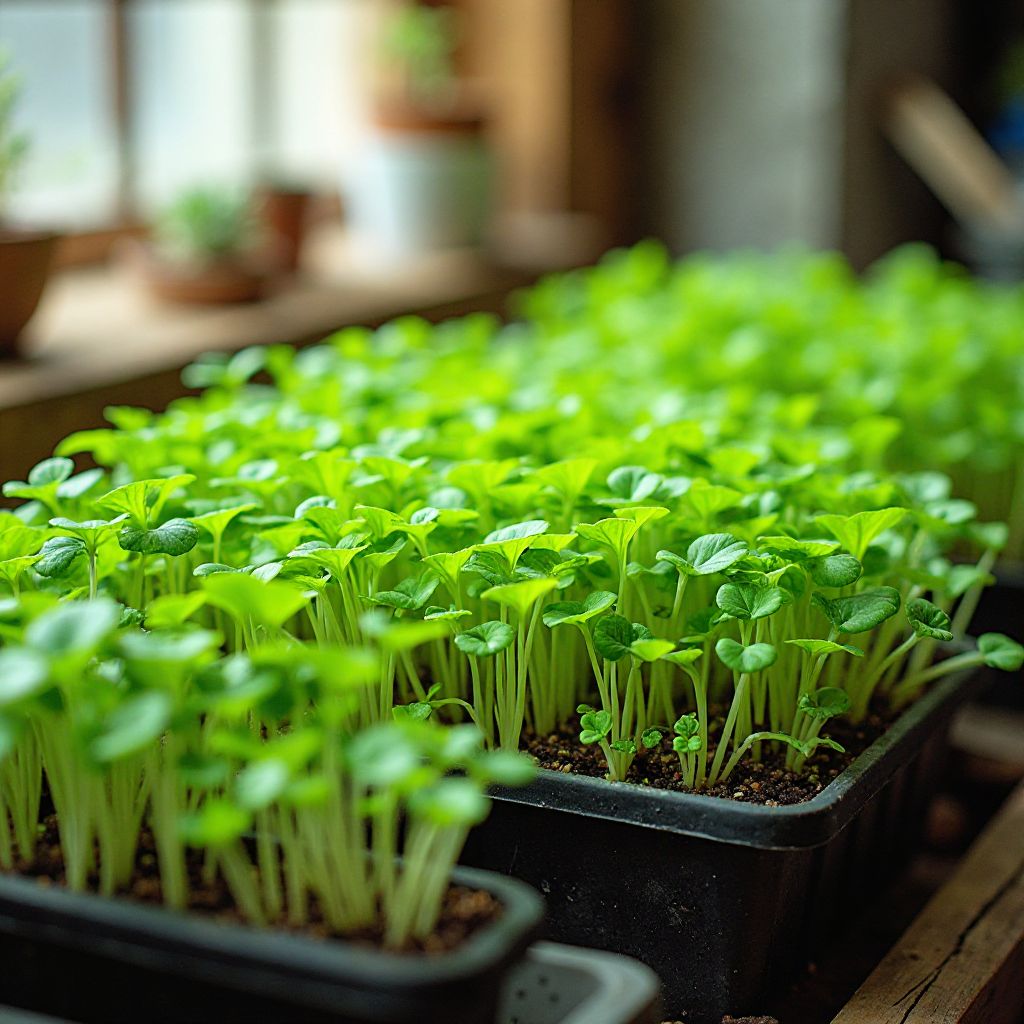 Microgreens growing setup