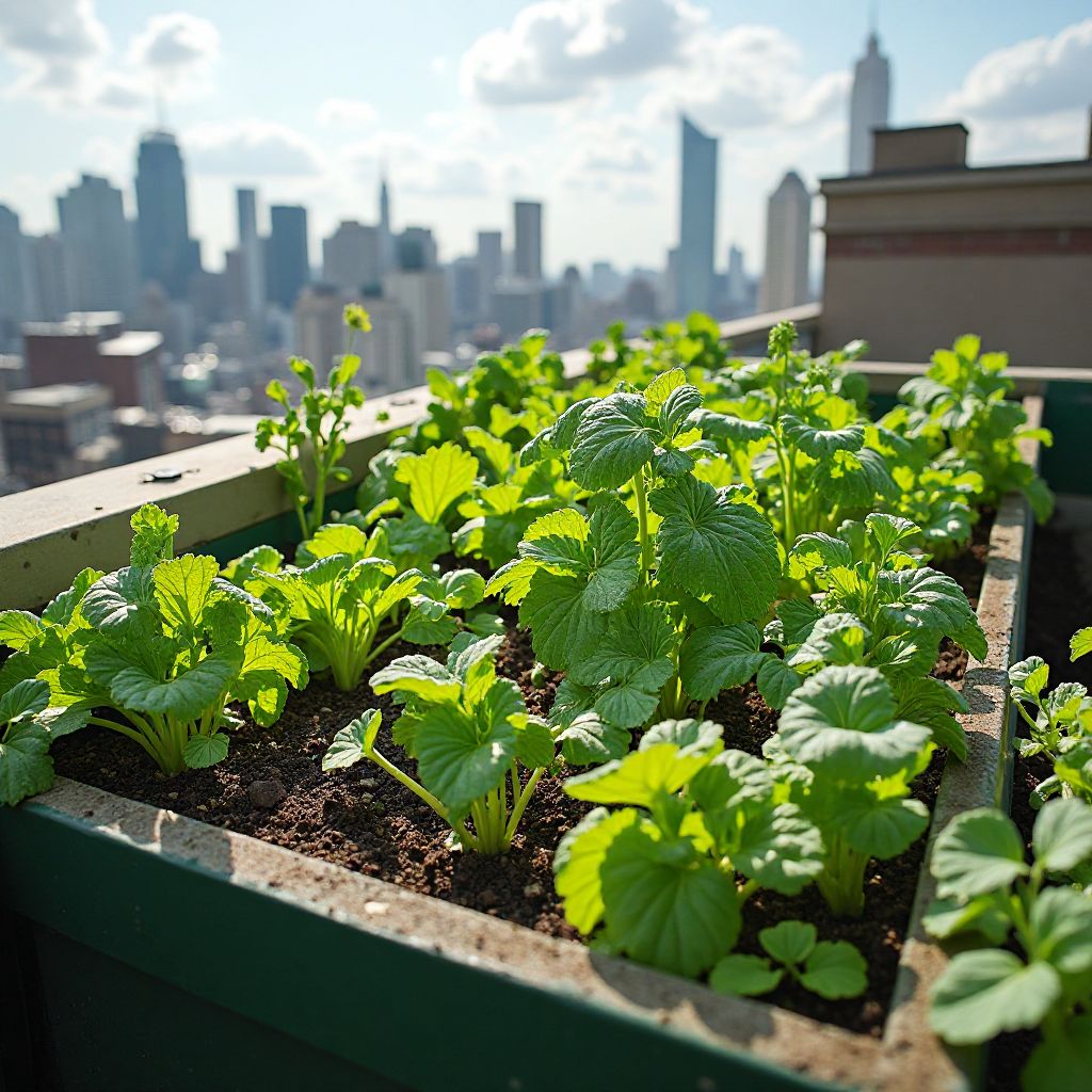 Rooftop vegetable garden